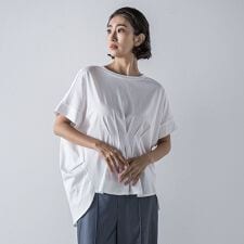 【WEB限定】ウエストタックカットソー≪手洗い可能≫