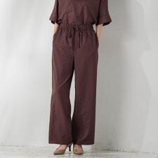 【biyori】麻調ヴィンテージパンツ≪手洗い可能≫