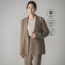 【旅楽シリーズ/極】メランジツイルジャケット≪手洗い可能≫