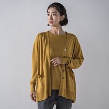 【極】SARIニットカーディガン≪手洗い可能≫