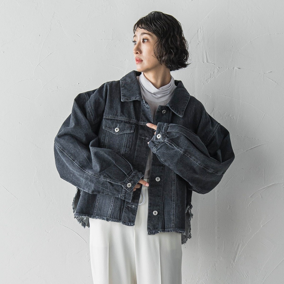 コンプレストパイル ノーカラー アウター | 23区(23KU) | マルイウェブ