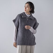 カーリングヤーンジップジレ≪手洗い可能≫