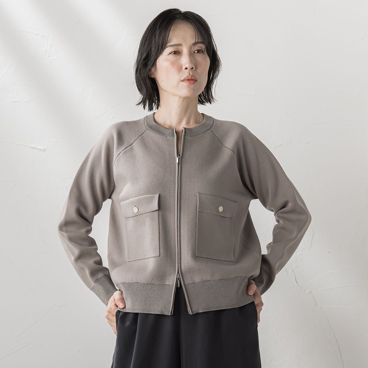 ケーブルデザインフェイクファーブルゾン | スコットクラブ(SCOTCLUB