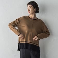 配色ニット≪手洗い可能≫