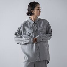 モダールデニムシャツ≪洗濯機で洗える≫