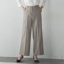 キラメキストレッチワイドパンツ≪洗濯機で洗える≫