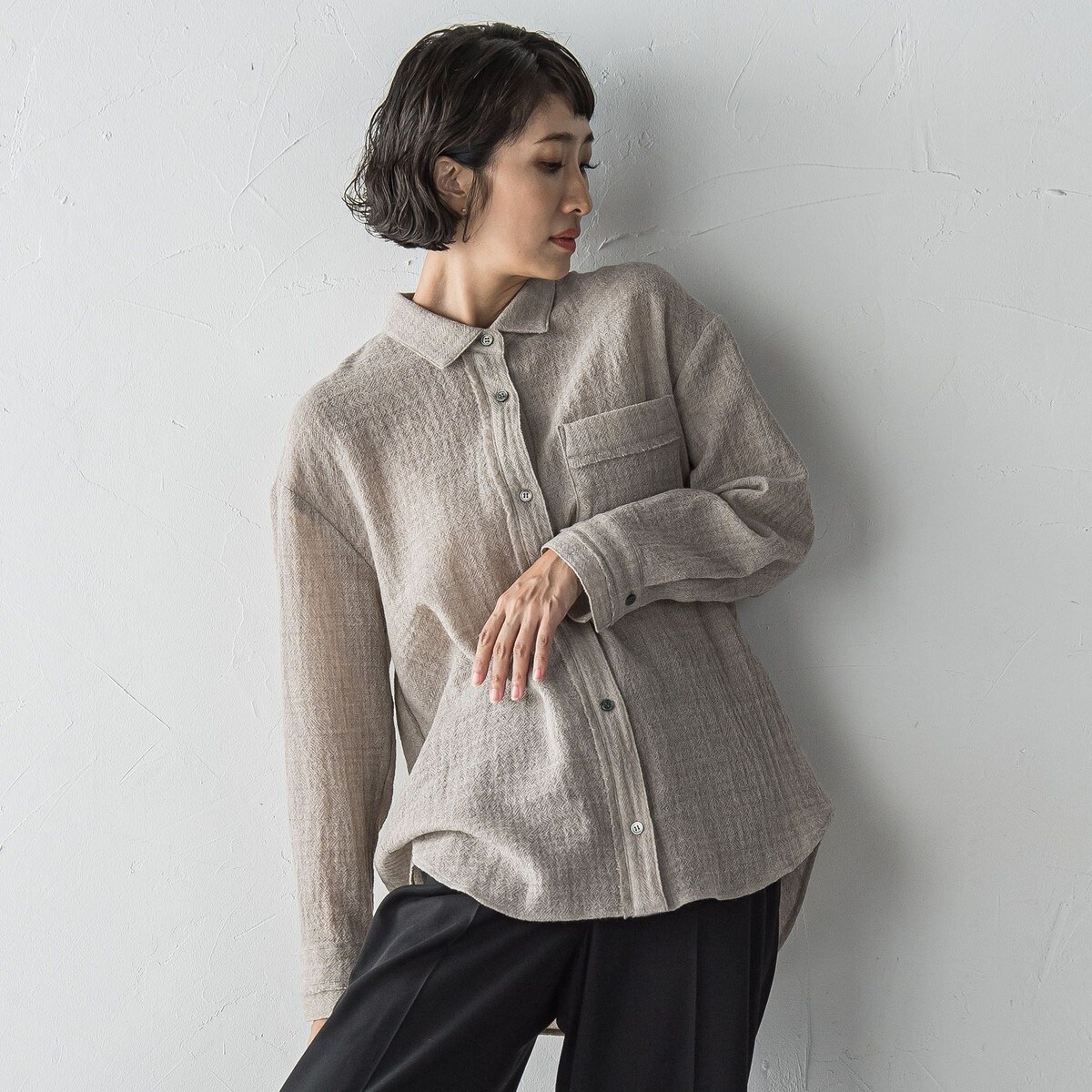 ラエフ（la．f．．．）/ウールリファインシャツ ウールリファインシャツ | ラエフ(la.f) | マルイウェブチャネル