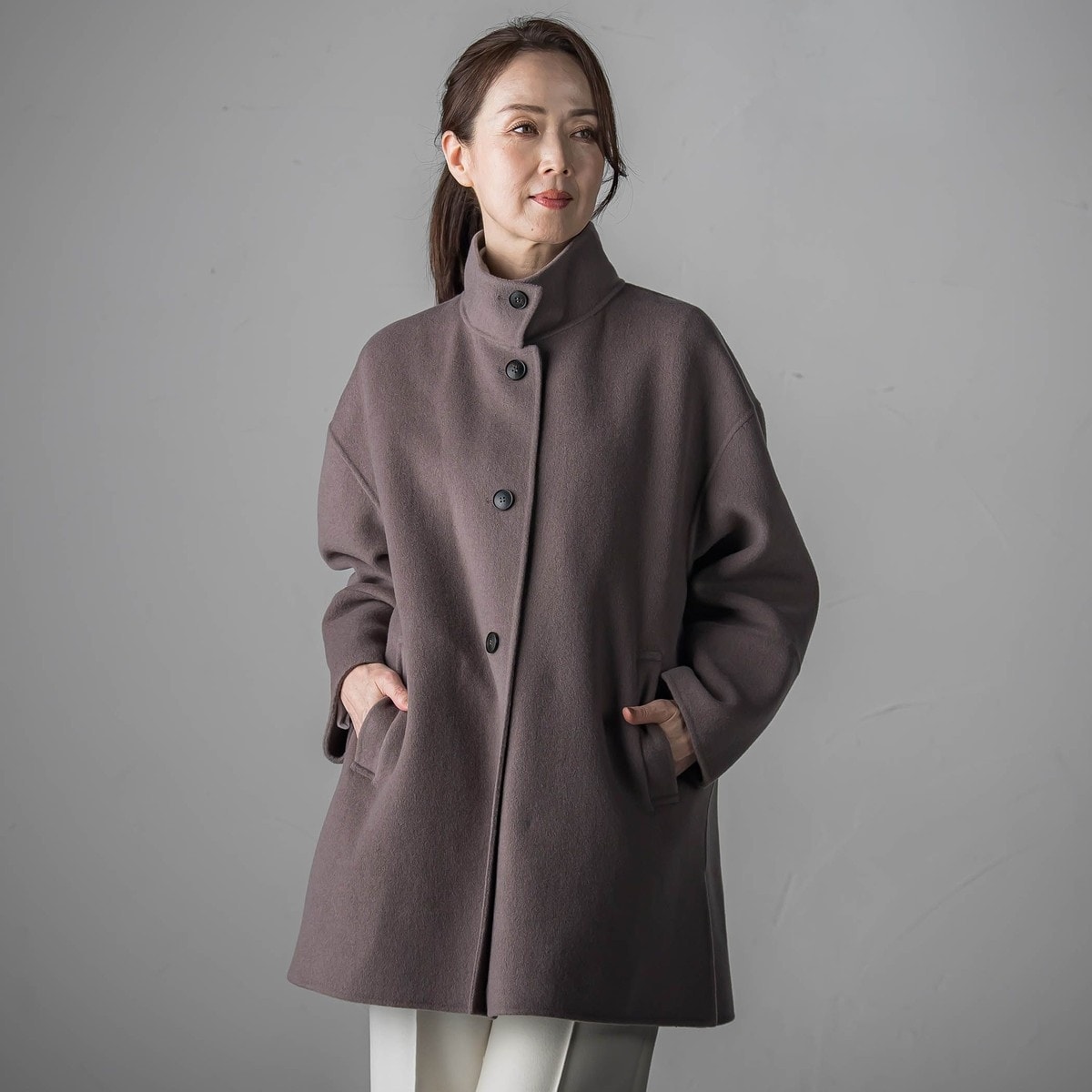 ライトリバームートン襟付きロングコート | アドーア(ADORE) | マルイ