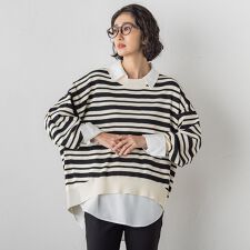 【WEB限定/新色追加】”3コーデが叶う2点セット”ニット×シャツ