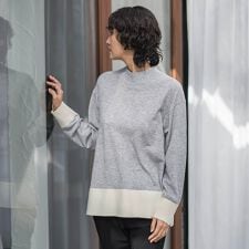 【新色追加】ファインウールハイネックニット
