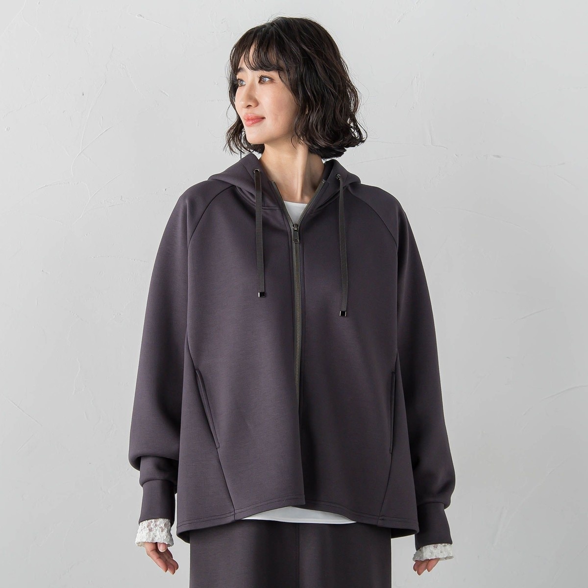 ストレッチダンボールジップパーカー | ラエフ(la.f) | マルイ