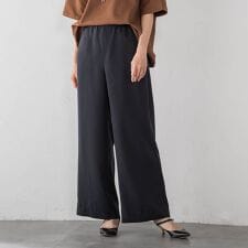 【SETUP対応】”Light & Soft Suede” ワイドパンツ