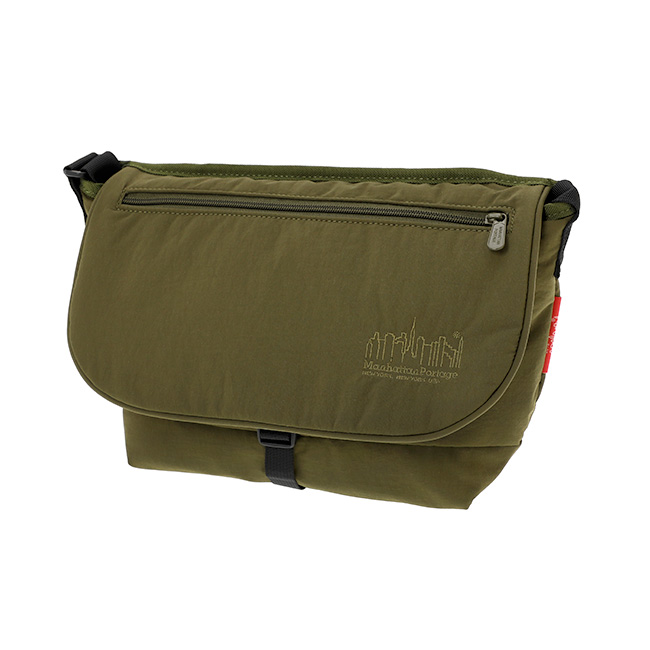 Nylon Messenger Slim FZP Padded Nylon Taffeta | マンハッタン