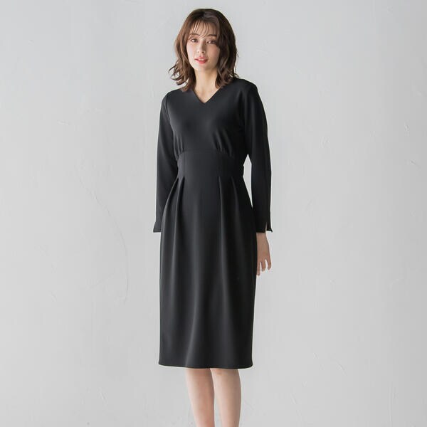 人気ブランドの ハイストレッチジョーゼットウエストタックワンピース 手洗い可能 その他ワンピース Stfparishschool Org