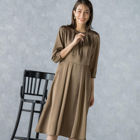 フロントタックサテンワンピース 手洗い可能 ケティ Ketty 4101 ファッション通販 マルイウェブチャネル