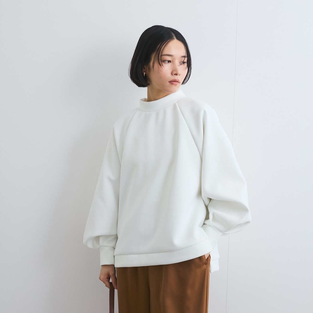 ketty / ケティ ダンボールモックネックプルオーバー≪手洗い可能≫ ketty｜ダンボールモックネックプルオーバー≪手洗い可能