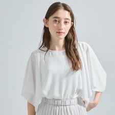 2WAYジョーゼットフリルトップス≪手洗い可能≫