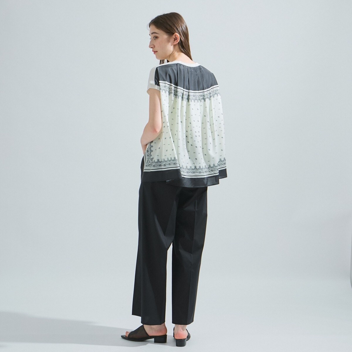 ketty / ケティ 【LHELBIE】スカーフドッキングニットトップス≪洗濯機で洗える≫ ketty｜【LHELBIE】スカーフドッキングニットトップス≪洗濯機で