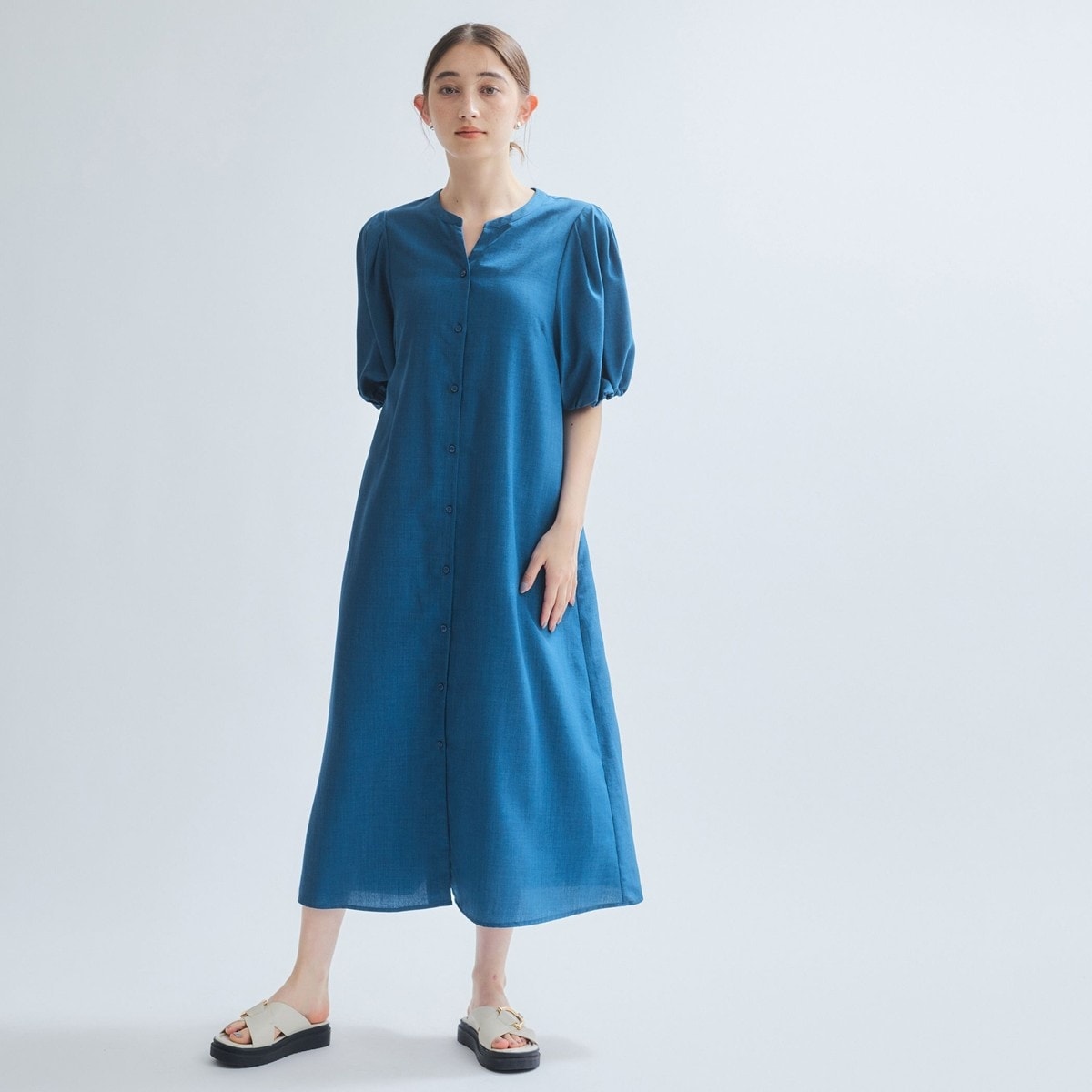 4742【美品】スピックアンドスパン キャミワンピース リネン 23年 マキシ丈 ≪追加≫リネンキャミワンピース | スピック&スパン(Spick and