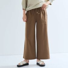 CICA配合セミワイドイージーワイドパンツ≪洗濯機で洗える≫