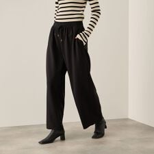 カットジョーゼットイージーワイドパンツ≪手洗い可能≫