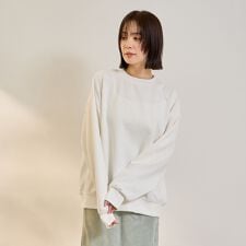 オーバーサイズダブルフェイスプルオーバー