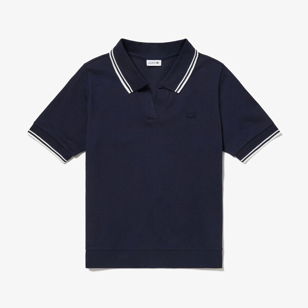 LACOSTE 裾リブ付き半袖ポロシャツ ラコステ LACOSTE 裾リブ付き半袖ポロシャツ （ホワイト