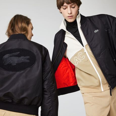 LACOSTE L!VE ユニセックス フェルトロゴMA-1ジャケット | ラコステ 