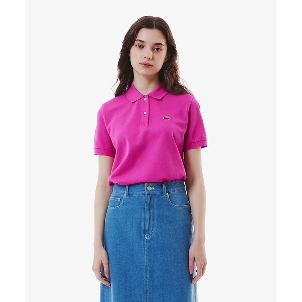 ラコステ ストレッチコットンピケポロシャツ 半袖 シャツ ポロシャツ ピンク ラコステ LACOSTE コットン100% ピケ ポロシャツ（半袖