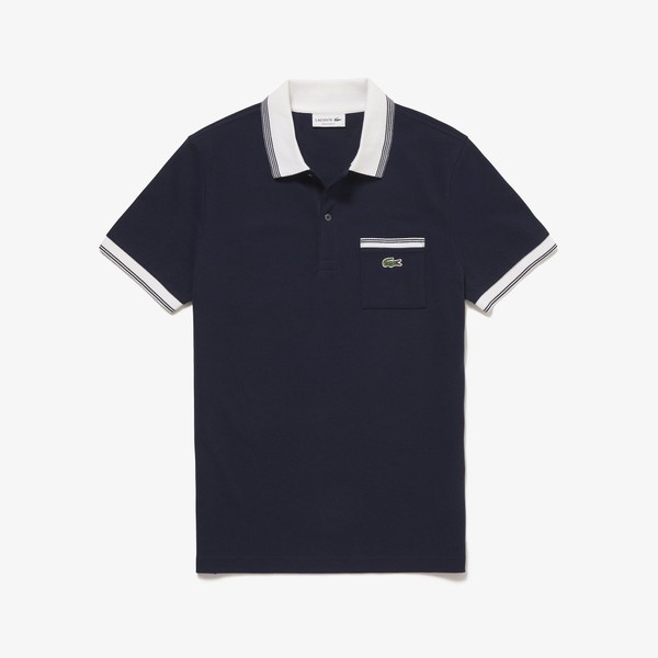 ストライプリブポロシャツ (半袖) | ラコステ(LACOSTE) | PH4801-99