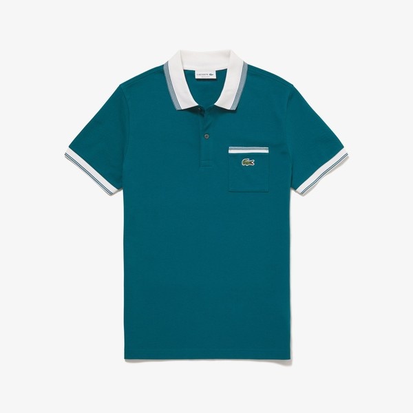 ストライプリブポロシャツ (半袖) | ラコステ(LACOSTE) | PH4801-99