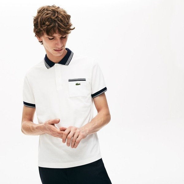 ストライプリブポロシャツ (半袖) | ラコステ(LACOSTE) | PH4801-99