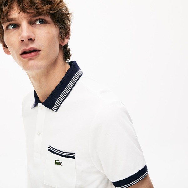 ストライプリブポロシャツ (半袖) | ラコステ(LACOSTE) | PH4801-99