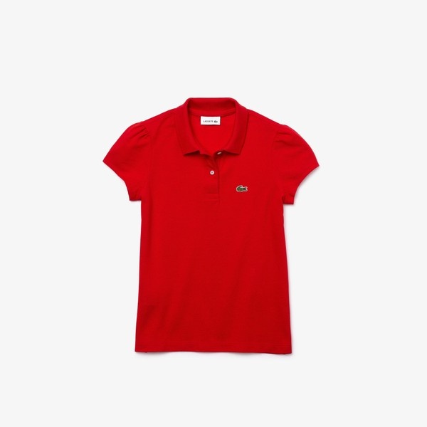 GIRLS スカラップカラー ミニピケポロシャツ | ラコステ(LACOSTE