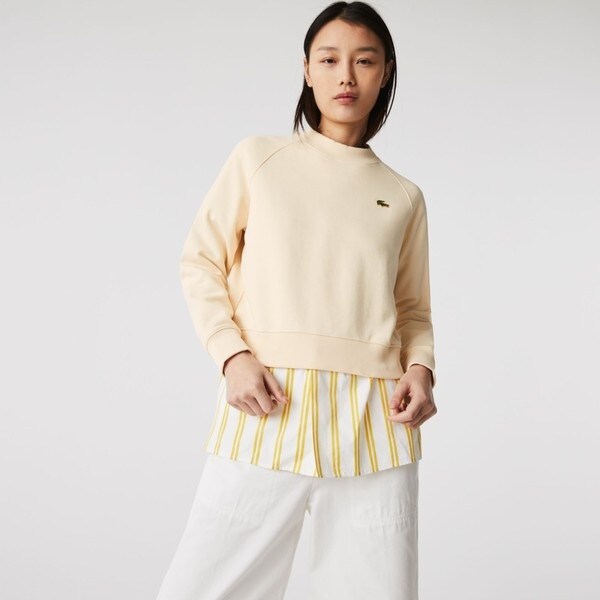 【★安心の定価販売★】 LACOSTE L!VEメタルバッジクルーネックスウェット ラコステ | トップス