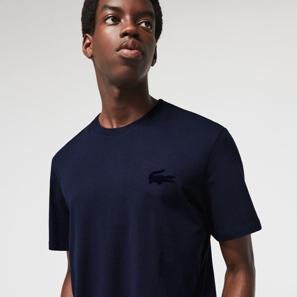 送料込★LACOSTE★TH9910 Tシャツ セール】 フロントボーダーバックプリントTシャツ （Tシャツ