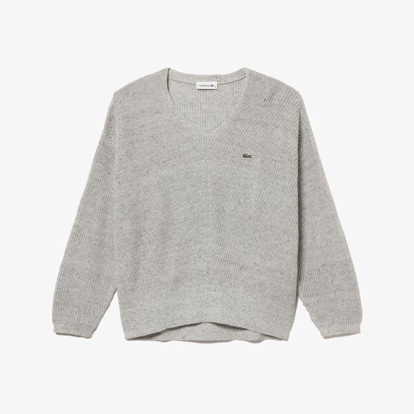 LACOSTE - ラコステ　リネンコットンVネックニットセーター リネンコットンVネックニットセーター | ラコステ(LACOSTE