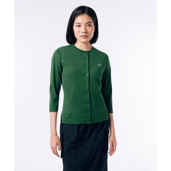 【 新品 】ラコステ LACOSTE 『七分袖カーディガン』Mサイズ LACOSTE カーディガン UVカット 吸水速乾 ウォッシャブル