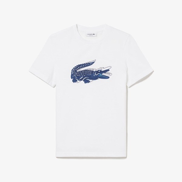 LACOSTE ラコステ 【未使用】クロックプリント長袖Tシャツ ステッチ＆プリント ラージクロックTシャツ | ラコステ(LACOSTE
