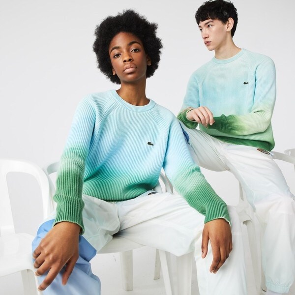 LACOSTE ラコステ グラデーションカラーリラックスフィットセーター ラコステライブ グラデーションカラーリラックスフィットセーター