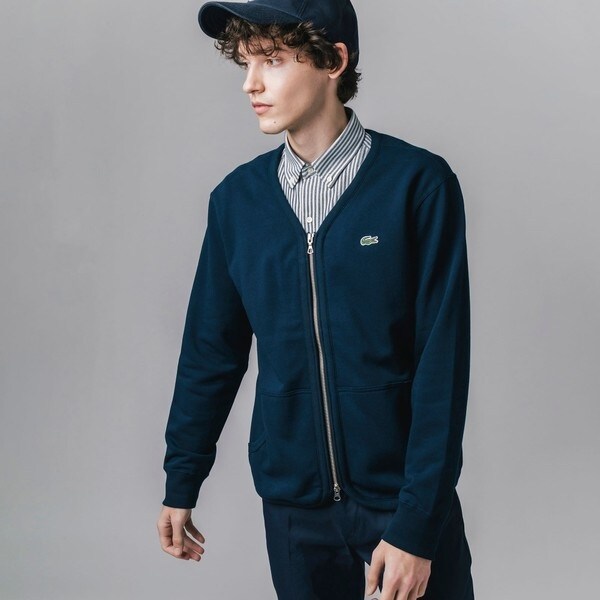 LACOSTE ラコステ プレミアム スウェット ジップカーディガン