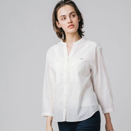 コットンリネンスキッパーネックシャツ | ラコステ(LACOSTE) | マルイ  