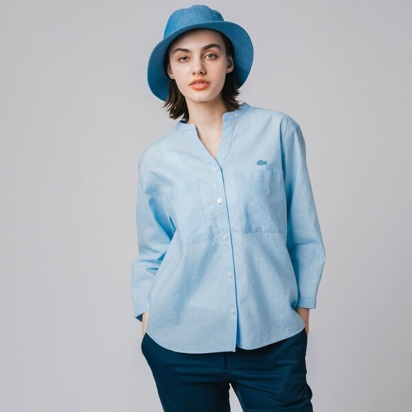 コットンリネンスキッパーネックシャツ | ラコステ(LACOSTE) | マルイ