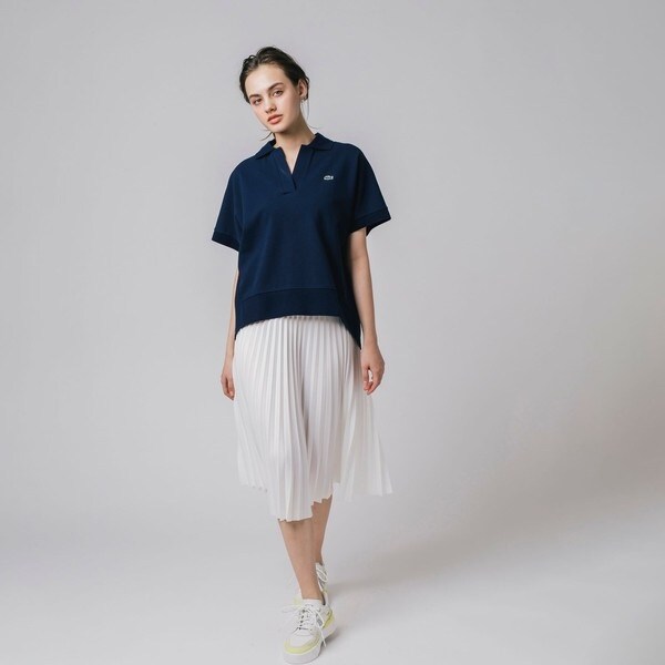 LACOSTE スキッパーネック裾リブポロシャツ | ラコステ(LACOSTE