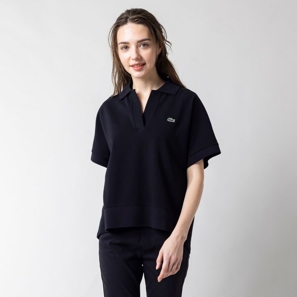 LACOSTE スキッパーネック裾リブポロシャツ | ラコステ(LACOSTE