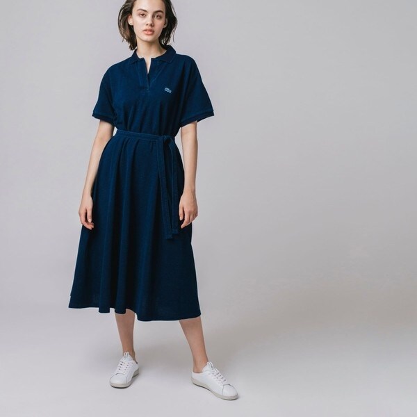 インディゴ鹿の子地ポロドレス | ラコステ(LACOSTE) | マルイウェブ