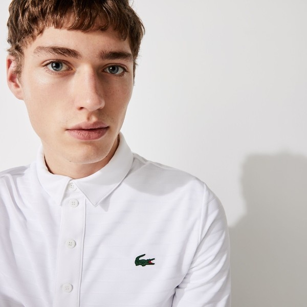 EC限定】ジャカードボーダーゴルフポロシャツ | ラコステ(LACOSTE