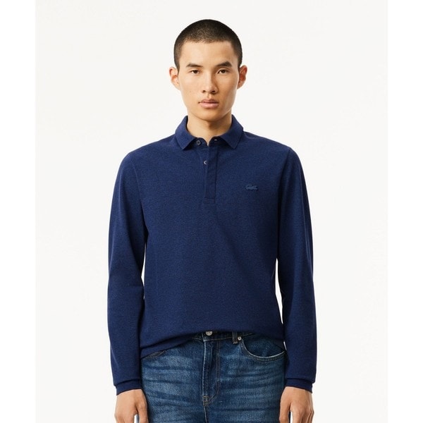 ラコステ　比翼フロントロングスリーブ ポロシャツ　現行モデル　新品同様　L LACOSTE ポロシャツ 比翼フロントロングスリーブポロシャツ