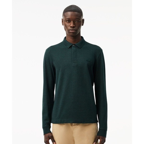 ラコステ　比翼フロントロングスリーブ ポロシャツ　現行モデル　新品同様　L LACOSTE ポロシャツ 比翼フロントロングスリーブポロシャツ