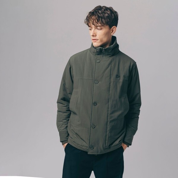 ラコステ LACOSTE ミリタリービッグコート （キャメル